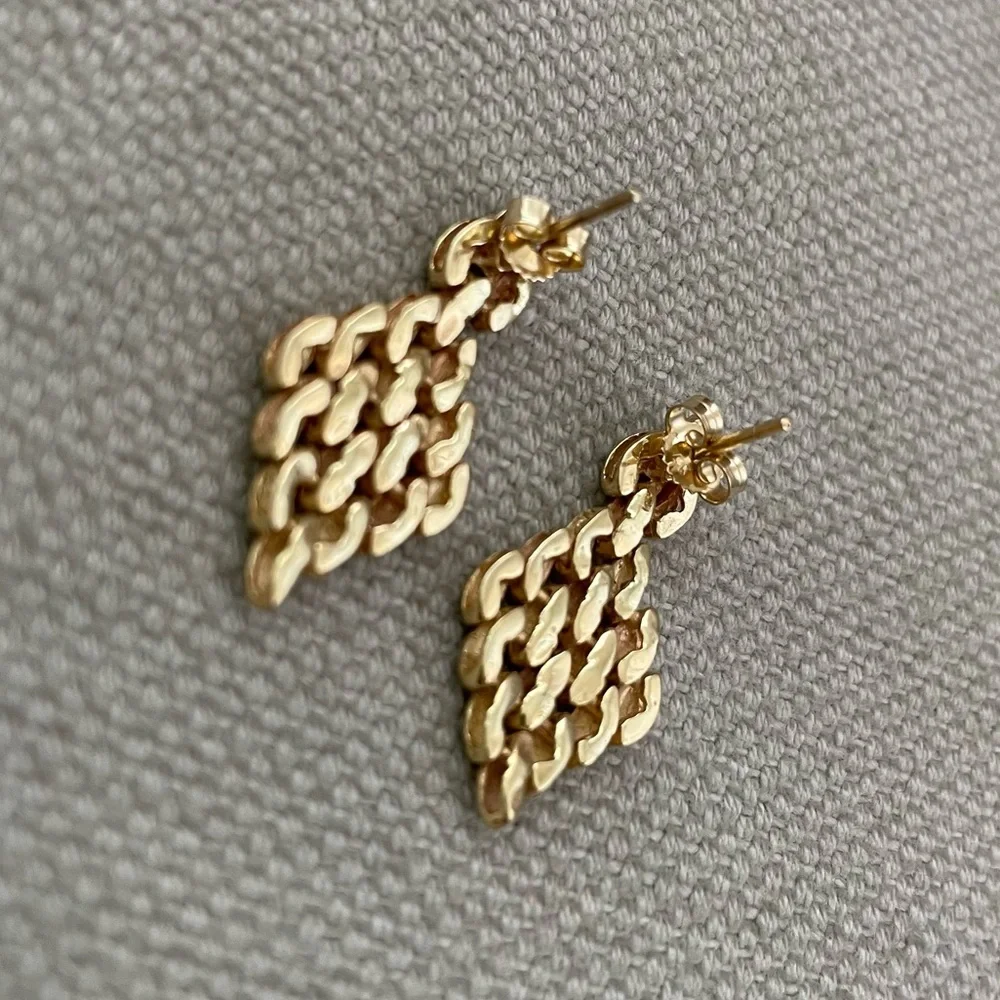 ⭐️Gold Chain Snakelink⭐️14k Solid Yellow Gold Earrings